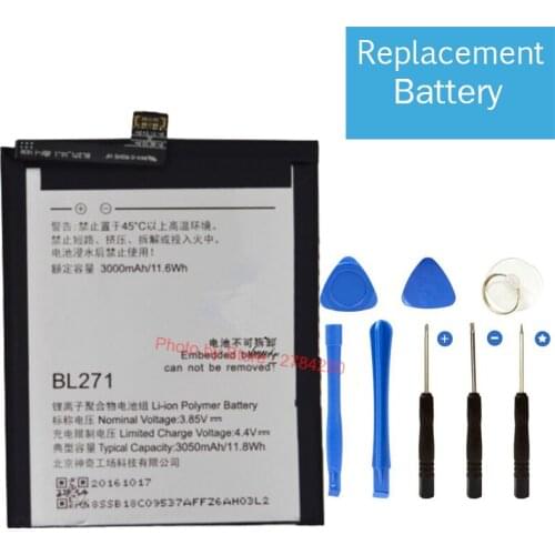 3050mAh BL271 Mobile Phone Replacement Battery For Lenovo Zuk Edge Z2 X BL-271 BL 271Batterie Accumulator