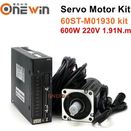 600W AC servo motor kit 60ST-M01930+A1-SVD15 driver diameter 60mm 220V 1.91NM 3000rpm