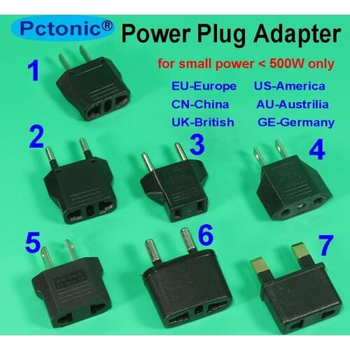 PCTONIC World Europe travel power adapter plug converter CN to EU China AC America USA socket British England Swizerland adapter