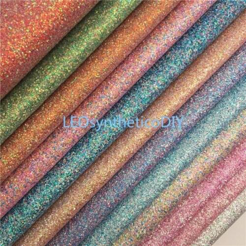 1PC 21X29CM Glitter Fabirc, Chunky Glitter Leather, Glitter Leather Sheets For Making Bows LEOsyntheticoDIY T478