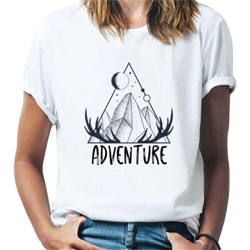 Graphic Printing T Shirt White Summer Top Women Short Sleeve Tops Tee Casual Lady Female T Shirts Loose Woman Clothing