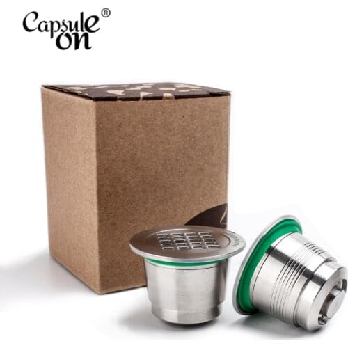 Nespresso Stainless Steel Refillable Coffee Capsule Coffee Tamper Reusable Coffee Pod Business Birthday Coffeeware Gift