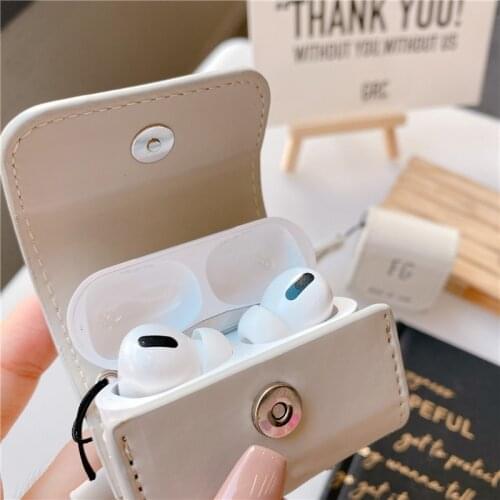 Fashion Mini Bag Headphone Cases For Airpods Luxury Leather Bag Wireless Earphone Covers For AirPods Pro Soft Headset Protector