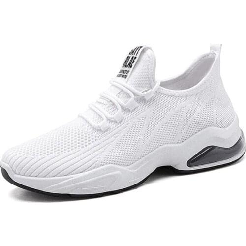 New mens sneakers, fashion flying woven, versatile, lightweight, comfortable, breathable, non-slip casual shoes for men
