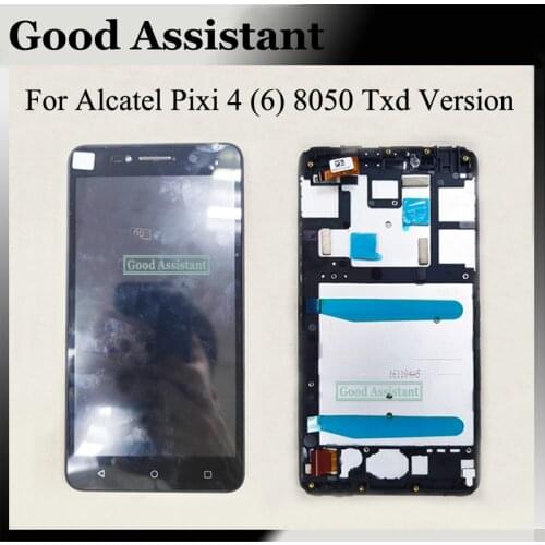 Original 6.0" For Alcatel Pixi 4 (6) 8050 OT8050 8050D OT-8050 Txd LCD Display Digitizer Touch Screen Assembly With Frame