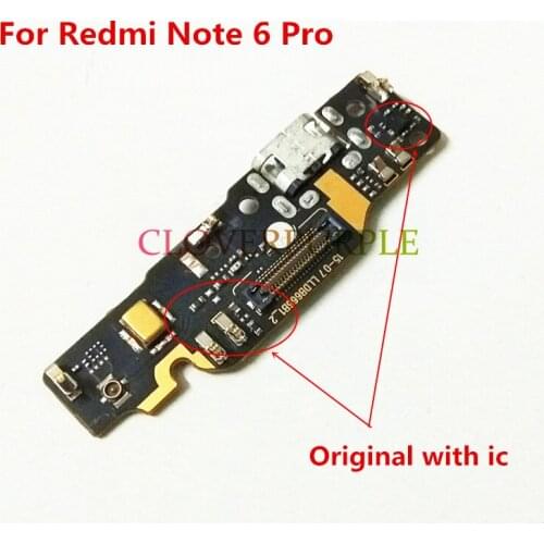Original USB Charging Port Connector Board Flex Cable With Microphone For Xiaomi Redmi Note 6 Pro