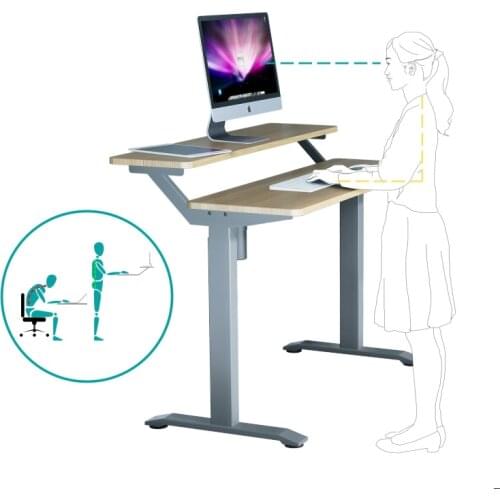 Healthy Stand Up Uplift Desk Morden Trend Height Adjustable Electric Lifting Desk For Home Office