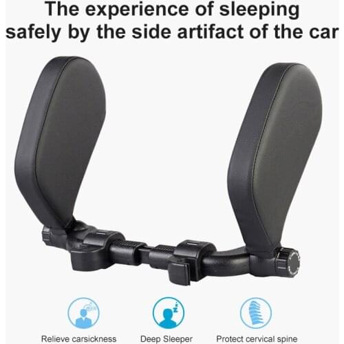 Car Seat Headrest Pillow Neck Support Pillow Lether Sleep Side Head Cervical Spine Reclining Child U-Shaped Neck Pillow