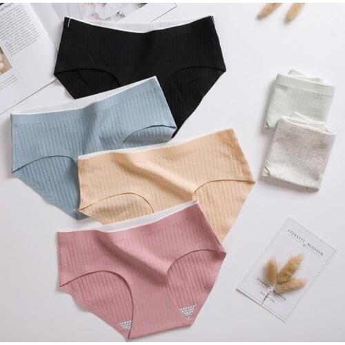 Sexy panties cotton womens underwear seamless comfort underpants brief set knickers intimates lingerie dropshipping 3 pcs/lot