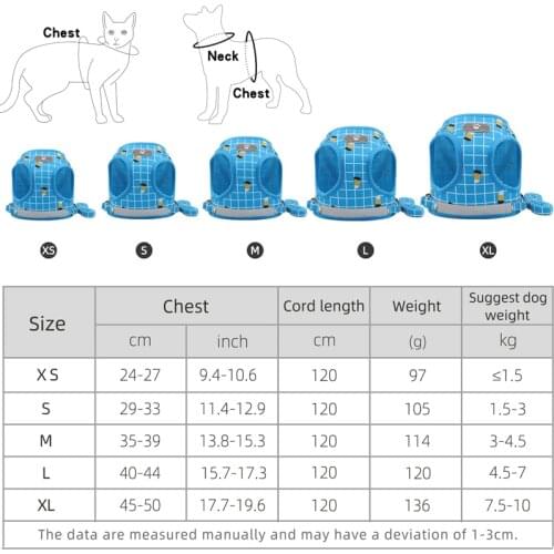 Dog and Cat Harness No Pull Reflection Breathing Adjustable Pet Harness Dog and Cat Vest ID Custom Patch Outdoor Walk Dog and Ca