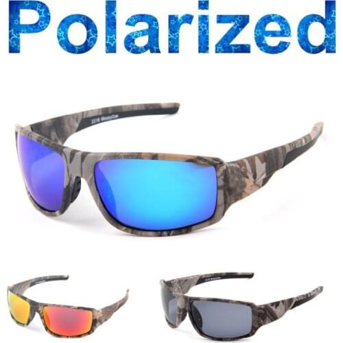 2019 Mens Camo Polarized Sunglasses Driving Glasses Camouflage Frame Men Women Brand Designer UV400 Glasses Oculos De Sol
