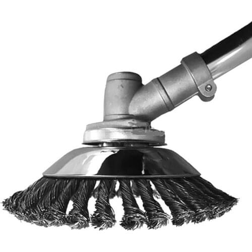 Steel Wire Wheel Lawn Mower Brush Disc Grass Trimmer Head Brushcutter Grass Weed Cutting Rusting Dust Removal Plate