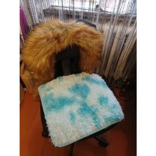 Shaggy Tie-dye Carpet Printed Plush Floor Fluffy Mats Area Rug Living Room Mats(Actual size:40*40 )