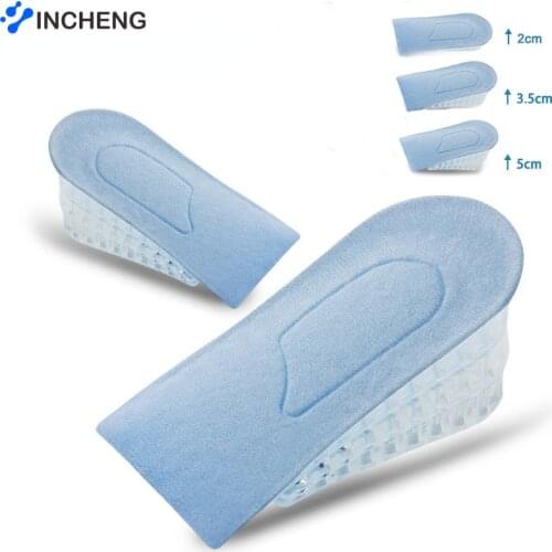 Invisible Height Increase Half Insole 3-Layer Air Up Lifts Elevator Shoes Pad Heel Lifting Inserts 2 3.5 5 CM Women