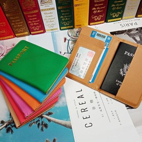 1 PCS Fashion new style PU womens passport holder girls travel passport holder unisex card holder mens travel accessories