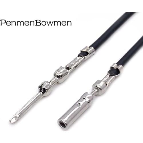 1.5MM Way Auto Splice Terminal Brass Electrical Female Male Connector Pins Series Crimping With 18AWG Cable 1-1437709-2