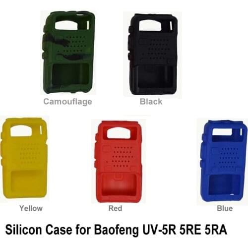 1pcs cover baofeng uv-5r case Rubber Silicon case Cover for UV-5R UV-5RA UV-5RB UV-5RC UV-5RE BaoFeng walkie talkie 5 Colors