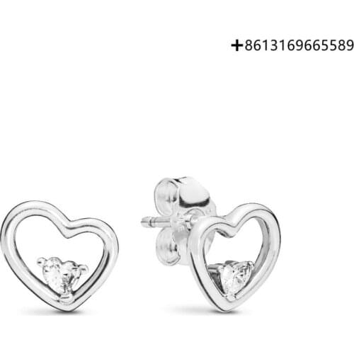 100% 1:1 Original Engraved, New High-quality Female Pandoras Charming Earrings Luxury Jewelry Gift In 2019