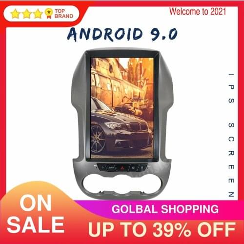 4+128GB Android 9 For Ford Ranger/Ford F250 2011+ Tesla Style Car GPS Navigation Head Unit Multimedia Player Radio Tape Recorder