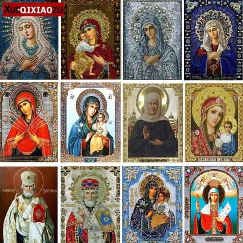 5D Full Square Painting God Mother and Son Diamond Painting Family Decoration Cross Stitch Kit Mosaic Holiday Gift New Arrivals