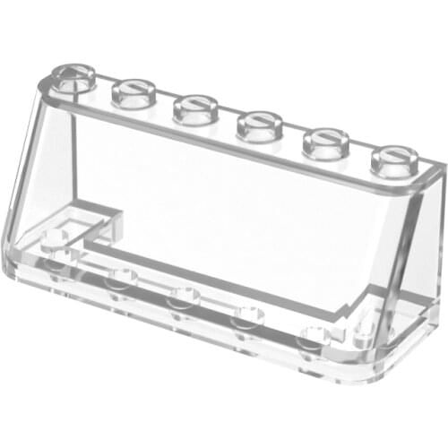 BuildMOC Compatible Assembles Particles 4176 2x6x2 inclined glass For Building Blocks Parts DIY electric