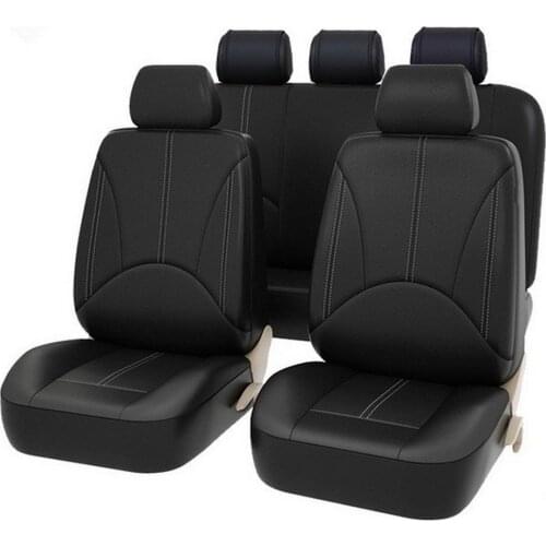 9PCS Pu leather car seat cover artificial leather four seasons universal cushion Many seats car seat protection