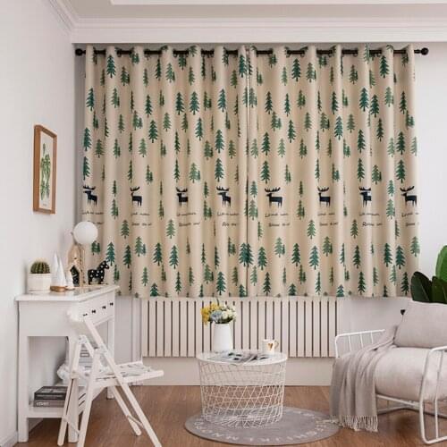 Animal Tree Printed Door Curtain Doorway Kitchen Store Home Decoration Panels Kids Girls Bedroom Blinds
