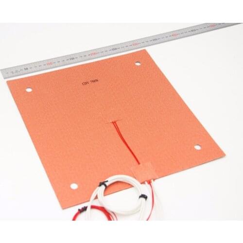 110/220V Silicon Heater 310x310mm for Reprap Creality CR-10 3D Printer Bed w/Screw Holes