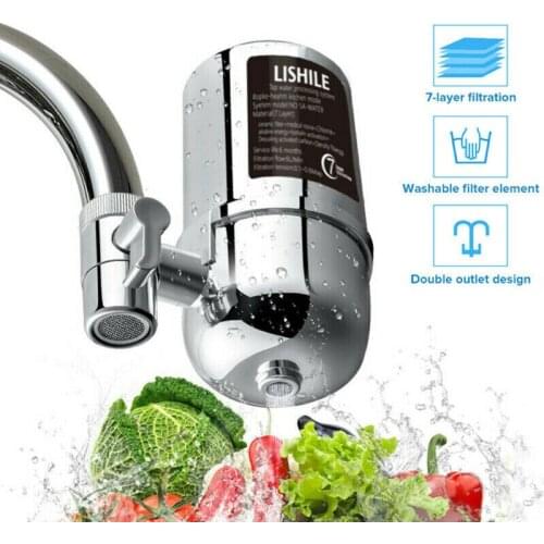 Kitchen Water Faucets Filter Stainless Steel Tap Water Purifier Faucets Mounted Tap Filtration Reduce Contaminants Rust Bacteria