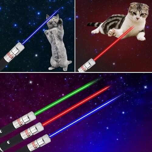 Cats Laser Sight Pointer Red Blue Green Laser Pointer Pen Pets Command Light Training Tools 5MW Laser Designator Hunting Sight