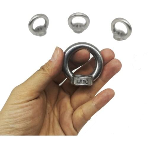 M10, 304 Stainless Steel Lifting Eye nut for Cable Rope Lifting