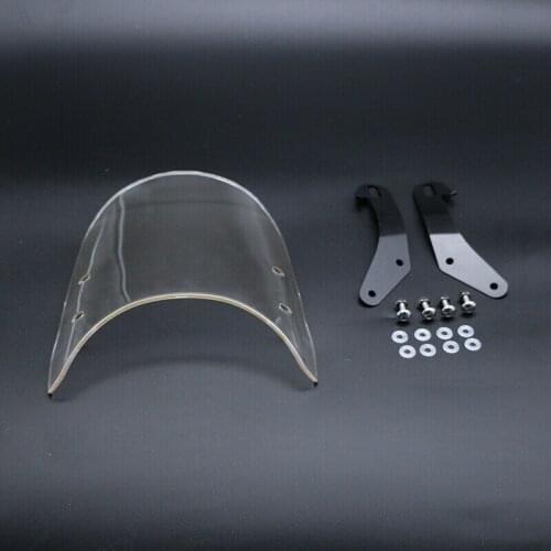 Motorcycle 5-7" Round Headlight Windscreen Windshield For Harley Honda Universal