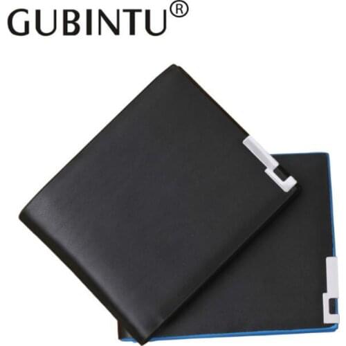 Men Thin Wallet Men Purse Money Short Designer Brand Soft ID Card Case Slim Fashion Simple Leather Wallet Classic Solid Pattern