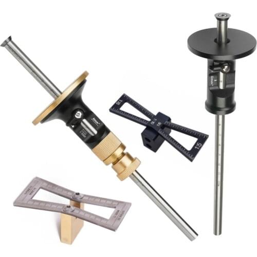 Dovetail Jig Wheel Marking Gauge Tool Set Woodworking Scriber Aluminum Alloy Linear Drawing Mortise Measuring Ruler Wood Joints