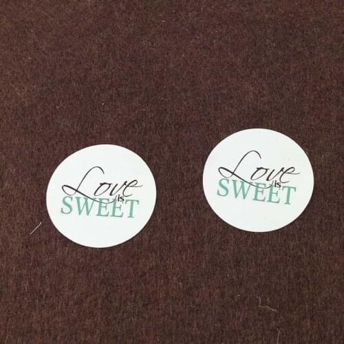 300PCS "Love is sweet" Stickers Diameter 3cm Sticker Labels Sealing adhesive Labels Baking labels DIY for gift/box/jewelry/cake