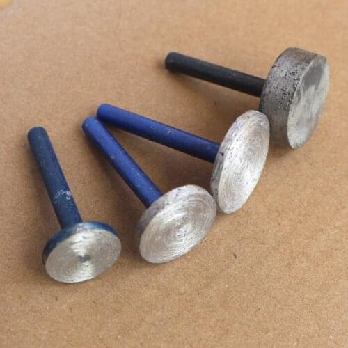 New 10pcs/lot Cylindrical Diamond Grinding Head Sintering Mounted Points T Wheel for Stone 46# 6mm Shank Carving Grinding