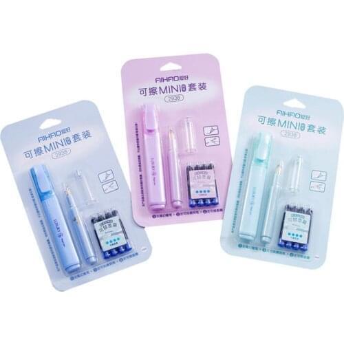 Upgrade 5 in1Cute Kawaii Erasable Fountain Pen With Ink Sac For Calligraphy Writing Stationery School Supplies