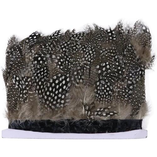 Guinea Fowl Spotted Chicken Feather 5-8 CM Decoration for Party Wedding Clothes Jewelry Accessory Crafts Plumes 50 Pcs/Pack