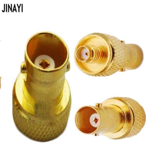 10pcs Gold Plated SMA Female to BNC Female Round RF Coaxial Adapter Connector