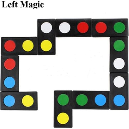 Multicolored ESP Prediction Dominoes Magic Tricks Close Up Stage Props Magician Magic Mentalism Easy To Do Toys Illusion
