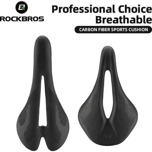 ROCKBROS Bicycle Seat Saddle Ultralight Breathable Racing Saddle Seat Carbon Fiber Road Mtb Superlight Cushions Bike Accessories