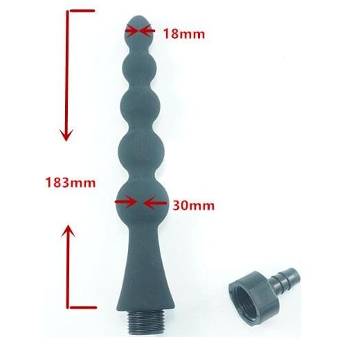 Adult sex toys,Vagina Cleaning silicone enema syringe system butt plug anal beads nozzles tip attachment,sex toys
