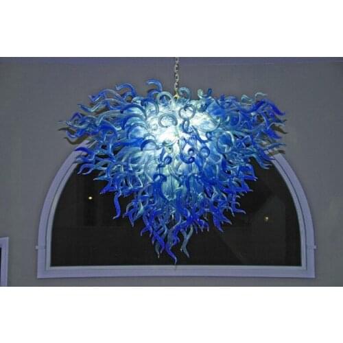 Hot Sale Modern Glass Pendant Light LED Lighting Heart Designer Blue Chandelier Glass