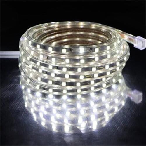 SMD 5050 AC 220V LED Strip White Outdoor Waterproof 220V 5050 220 V LED Strip 220V SMD 5050 LED Strip Light 5M 10M 20M 25M 220V