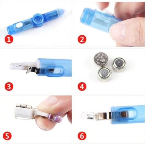 LED Spinning Pen Ball Pen Fidget Spinner Hand Top Glow In Dark Light EDC Stress Relief Toys Kids Toy Gift School Supplies