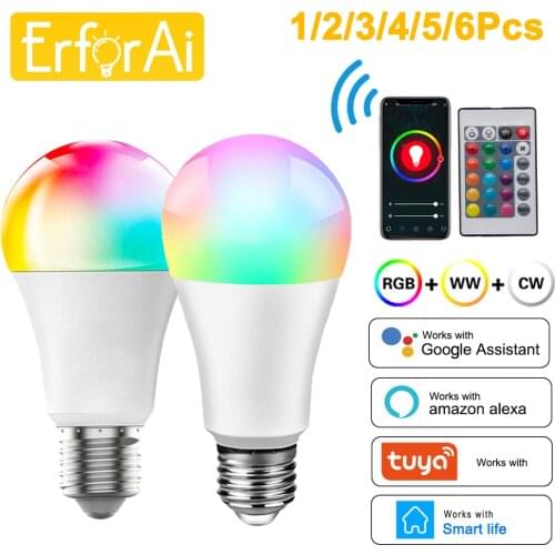 15W 18W WiFi Smart Light Bulb E27 RGB+White LED Lamp Dimmable Magic Bulb with Smart Life APP,Voice Control for Google Home,Alexa