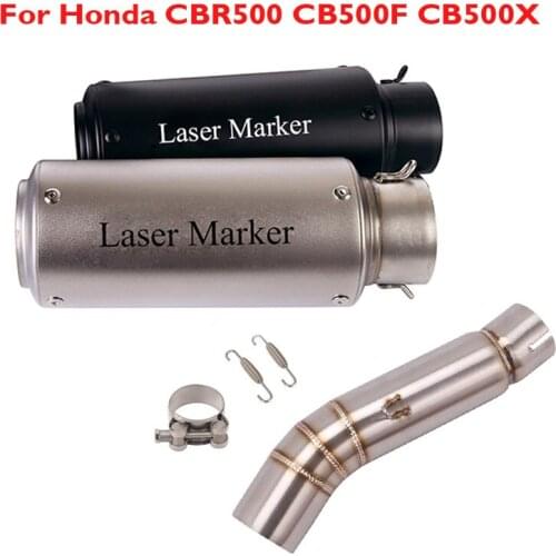 Slip on CB500X/F Exhaust Muffler Removable DB Killer Tip Mid Middle Connect Link Pipe for Honda CBR500R CB500X CB500F 2013-2019