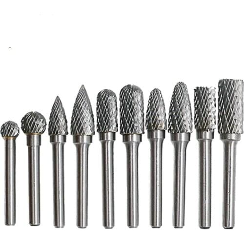 Waveway 6mm HSS Routing Router Drill Bits Set Dremel Carbide Rotary Burrs Tools Wood Stone Metal Root Carving Milling Cutter