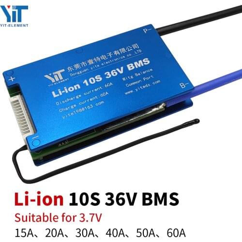 Li-ion 3.6V / 3.7V 10S 36V BMS electric scooter battery accessory protection board with balanced temperature control PCB