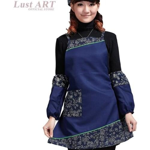 Women traditional sexy elegant aprons for woman ladies new floral coffee waitress vintage aprons casual school apron AA055